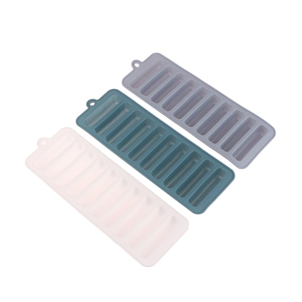1 st långremsa silikon form bricka Ice Cube Mould Grå Gray