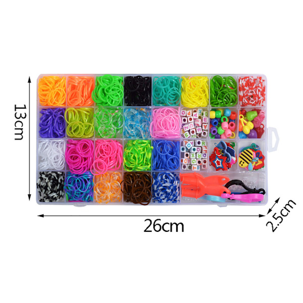 Loom bands gummiband armbandstillverkningssats