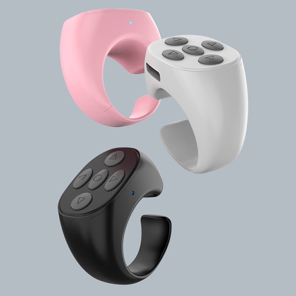 Trådlös Bluetooth Mobile Page Controller Tiktok Fjärrkontroll Svart Pink