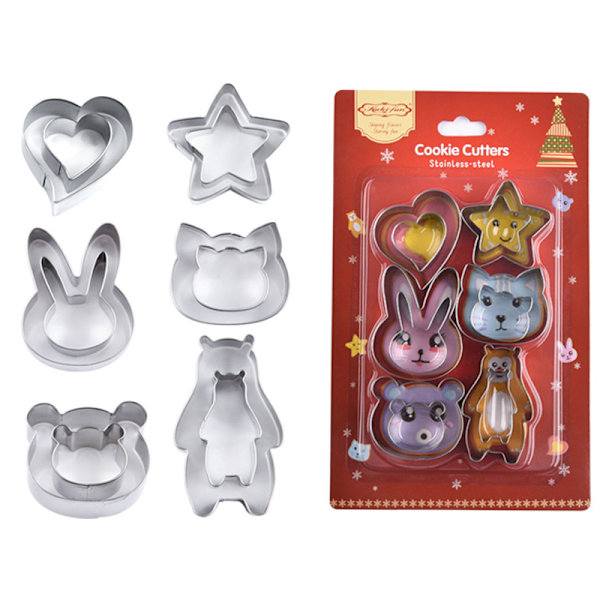12 st/ set Animal Cookie ter Cookies Form