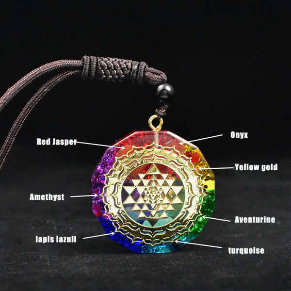 Orgonit hängsmycke Symbol Halsband Chakra Healing Energy Halsband A