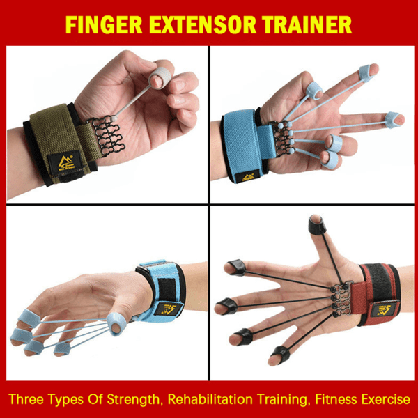 20/40/60lbs Finger Hand Extensor Trainer Exerciser Hand Rehabil Red Red