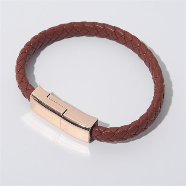Datakabel USB -armband Lämplig för Android typ-c Brun Android 20cm