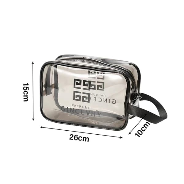 Transparent PVC förvaringsväskor Organizer Klar sminkväska M