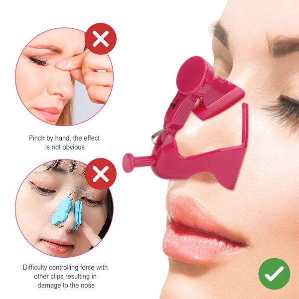 Facial Nose Corrector Lifting Shaping Bridge Uträtning rosa 7*5*7cm