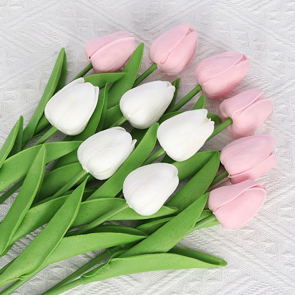 5 st Tulip PU konstgjord blomma Real Touch Bukett B C