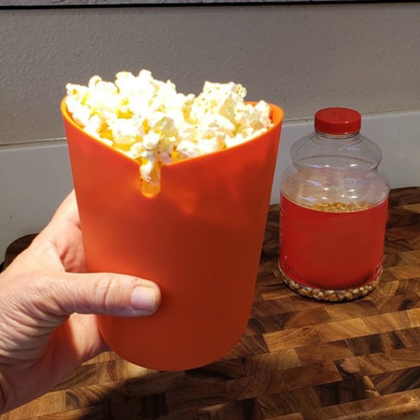 Mikrovågs popcornskål, 14,5*8cm röd blue