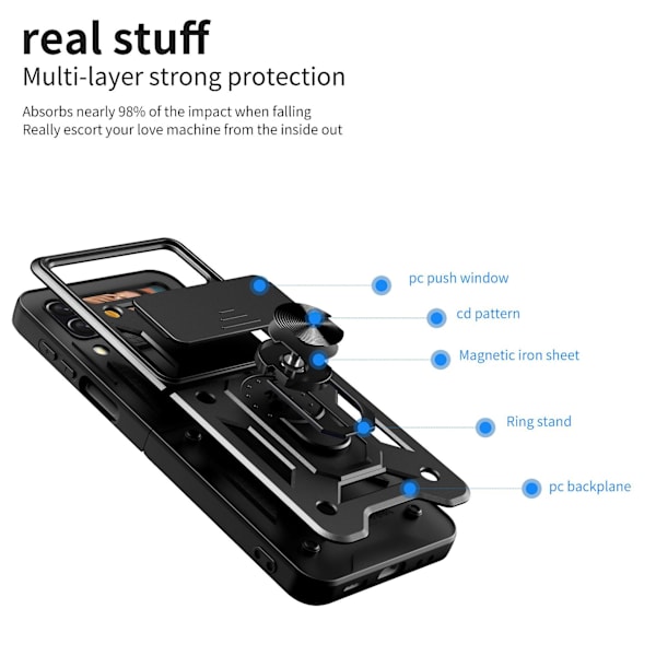Magnetisk Mobilskal Samsung Z Flip 4/Z Fold 4 Mobilhållare Bil grön