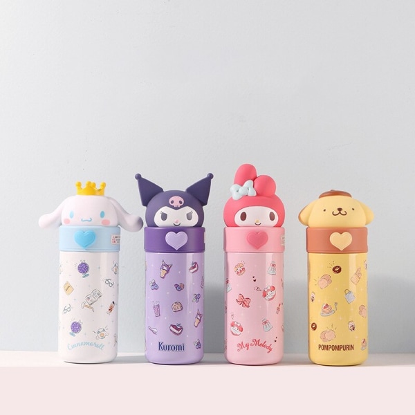 Sanrio Anime Character Portable Water Cup i rostfritt stål Pudding dog Kulomi