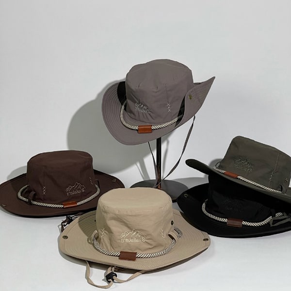 Fiskarhatt för män och kvinnor som andas sommarhatt Army green Khaki