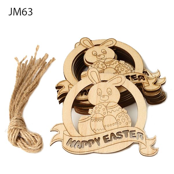 10st påskharebit Innovativ e 3D DIY trädekorationer H JM01160 JM01160