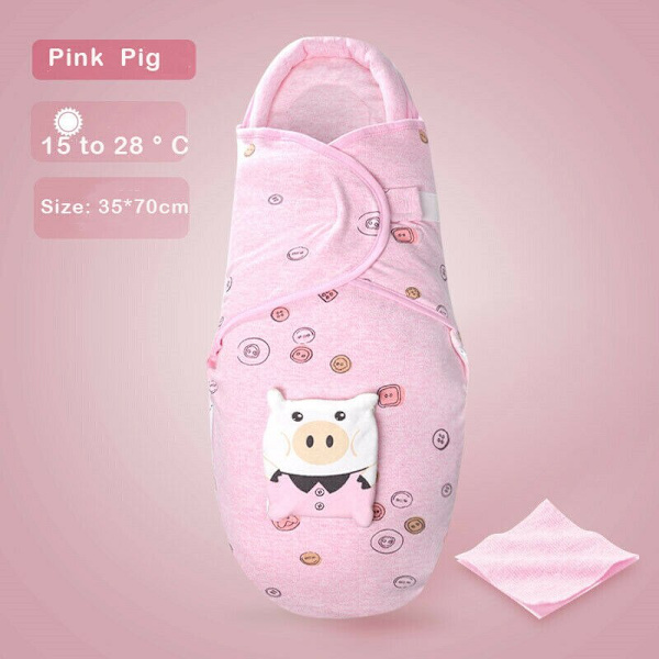 vinter varm sovsäck sovsäck baby blå gris pink
