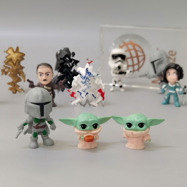 14 st Star Wars figur 1,18-1,77 tum Yoda dockleksak Svart
