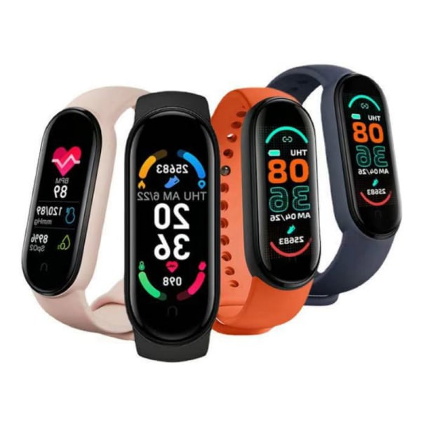 M6 Smart Watch Sports Smart Band med Bluetooth musik Blue Standard Red Standard