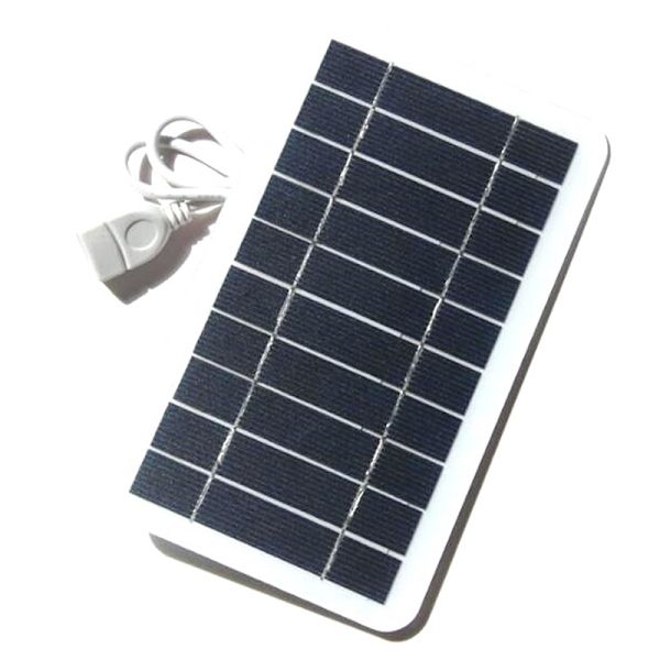 Solpanel Solar System för mobiltelefon batteriladdare Svart