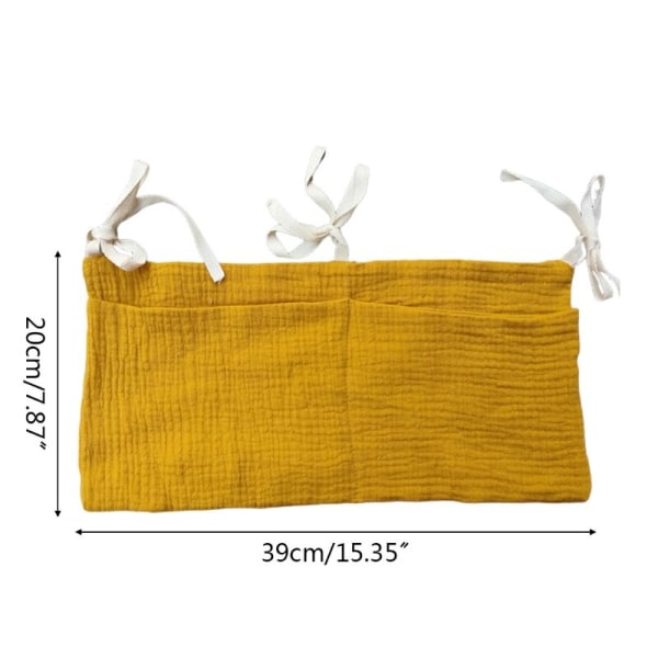 Nyfödd Spjälsäng Säng förvaringsleksaker blöjficka vit 39*20cm yellow