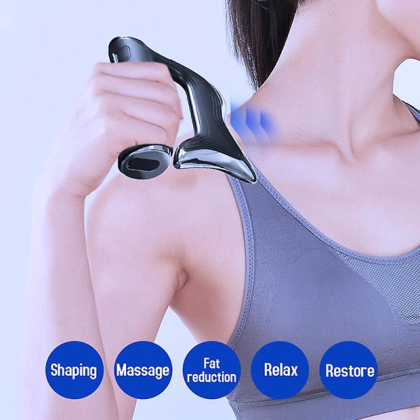 Myofascial Massage Tool Skrapning Handheld Muscle vit vit