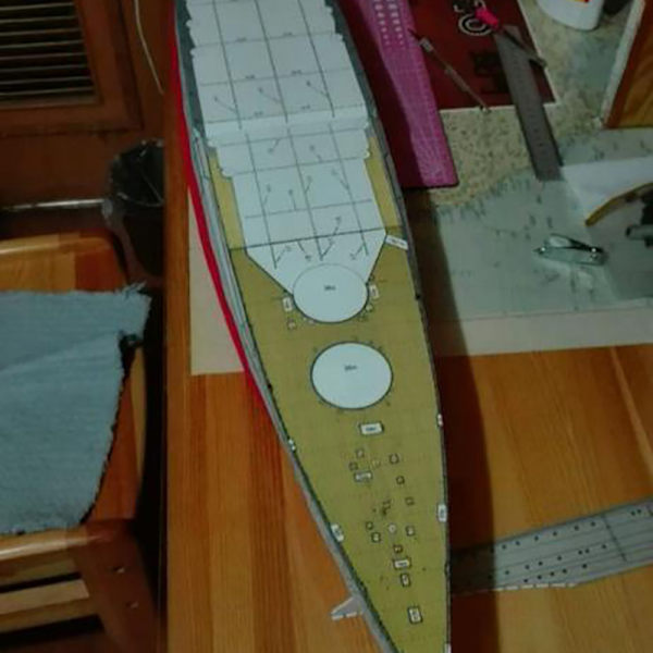 Pappersmodell DIY 80 cm slagskepp Nagato Ship Papercraft
