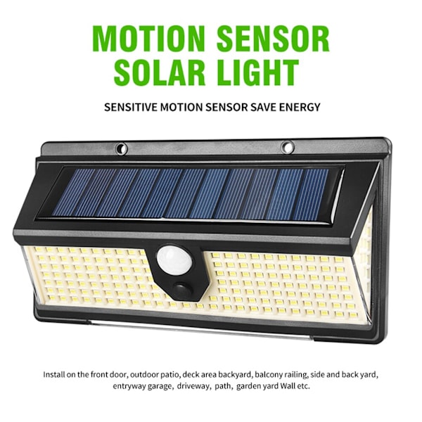 LED solvägg vattentät sensor gatubelysning 1st