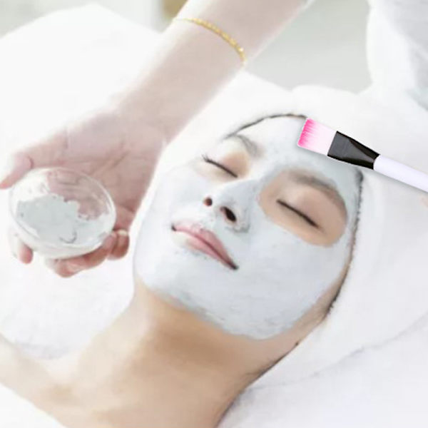 10 st Ansiktsmask Borste Sminkborstar Ögon Ansikte Hudvårdsmasker Vit