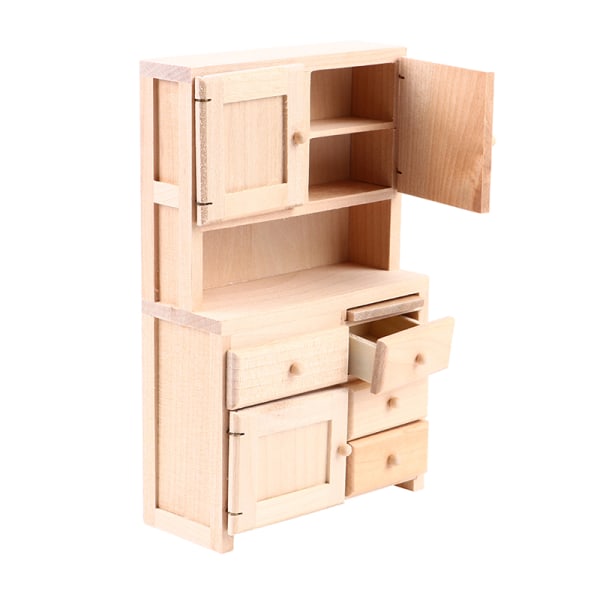 1:12 Dockhus Miniatyrer Trä Förvaringsskåp Modell Möbler