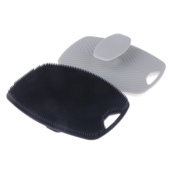 1 st silikon kroppsskrubber bad duschkroppsborste för Gentle E Grey one size