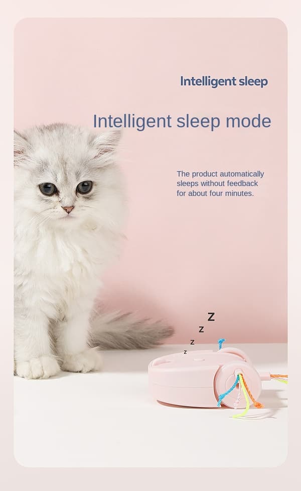 Elektrisk Cat Stick Cat Toy Interactive Smart Toy rosa blue