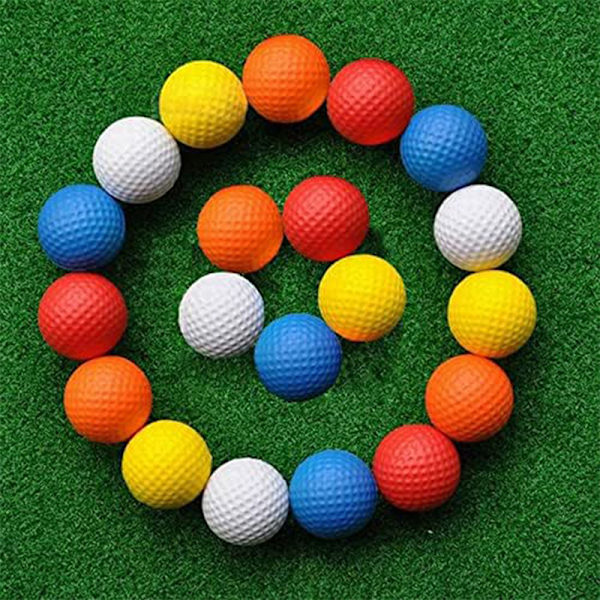 10 st elastiska svampgolfbollar i PU för inomhusträning Blå
