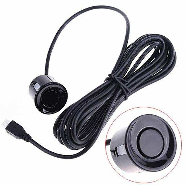 Bil LED Parkeringssensorsats Radarsensor Silver White