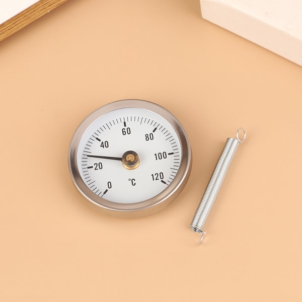 1:a 63 mm 0-120℃ Fjäder Smart termometer i rostfritt stål 6,3 cm