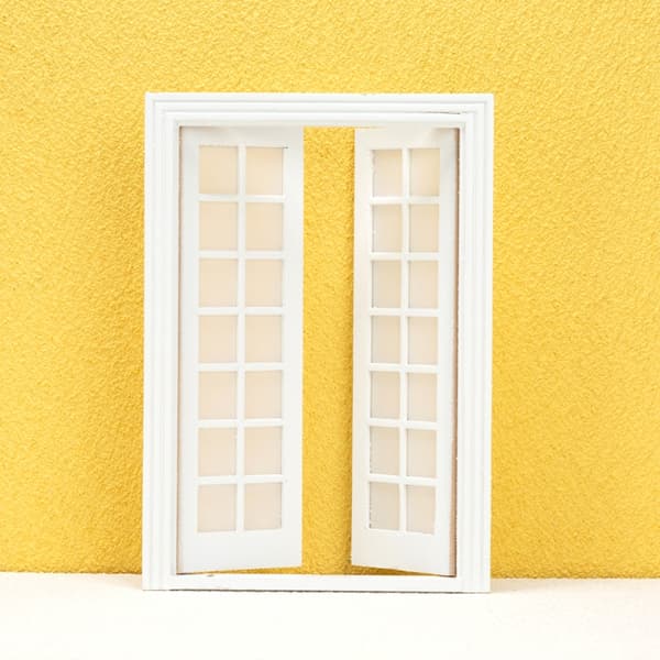 1Set 1:12 Dollhouse Mini White Door DIY Material