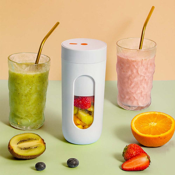 Elektrisk Juicer Mini Portable Blender USB Uppladdningsbara mixers vit 300ml