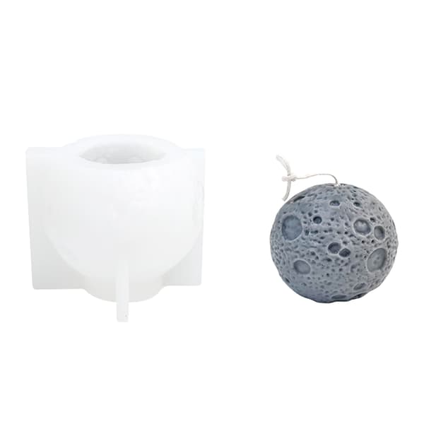 3D Earth Moon Silikon Ljusform Diy Mold Heminredning