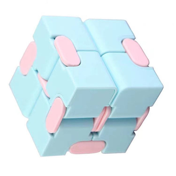 Fingertopsleksaker Infinity Cube Anti-stress dekompressionsleksaker rosa