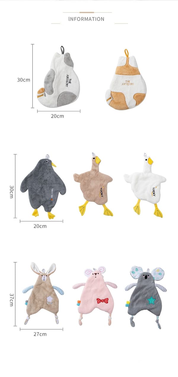Superabsorberande kökshandduk i mikrofiber för barn grå katt gray duck