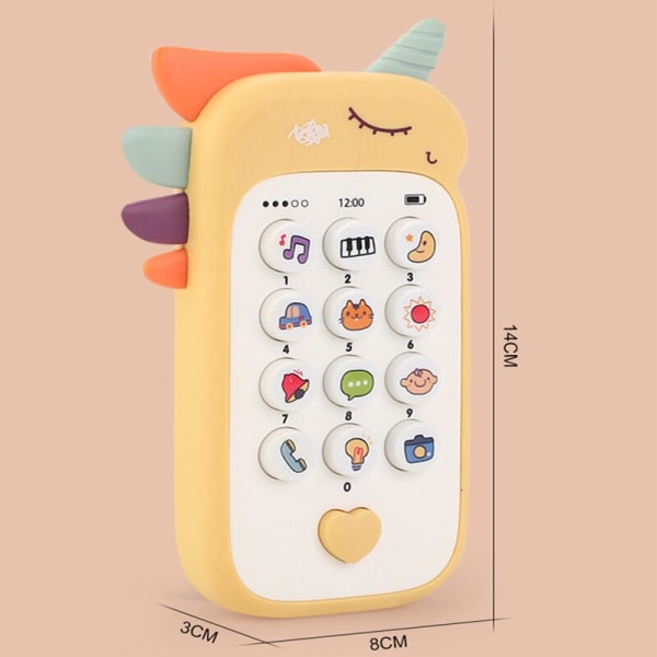 Baby mobiltelefon leksak gåvor rosa rädisa orange unicorn