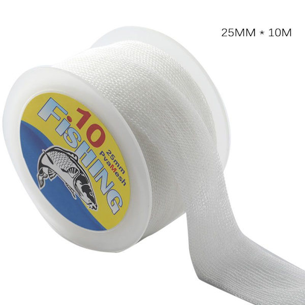10m PVA Mesh för karpfiske Vattenlöslig Groundbait Feeder 25ＭＭ 25ＭＭ
