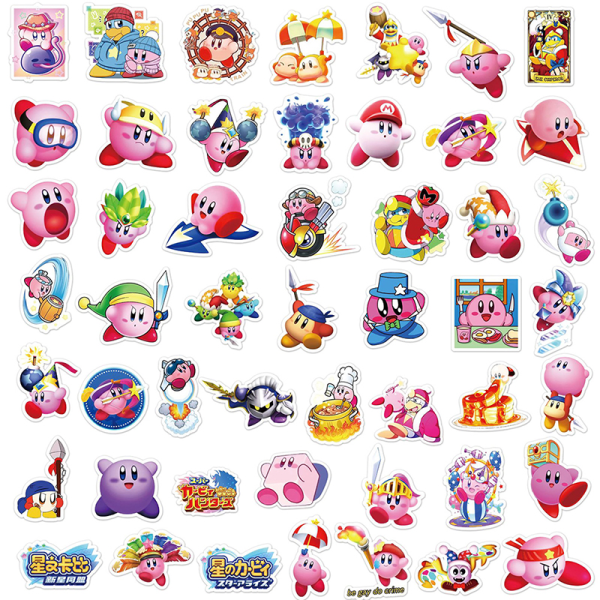 100 st Cartoon Kirby Stickers Gitarr vattentäta dekaler