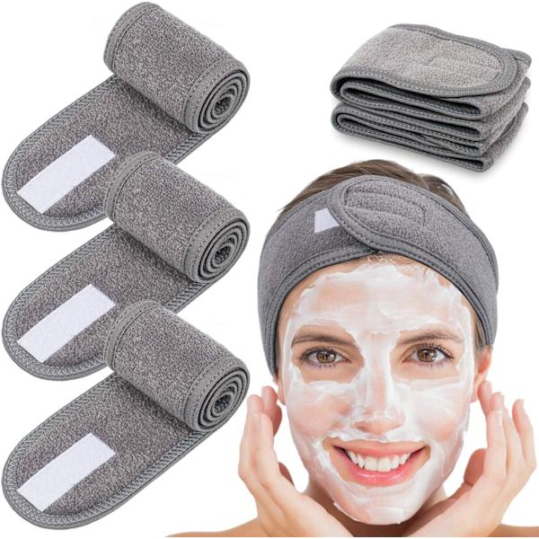 4 ST Spa ansikts elastiskt makeup pannband