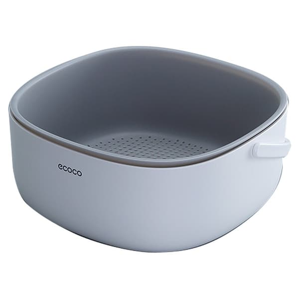 Frukt och grönsaker dränera korg köksredskap blå stor grey small