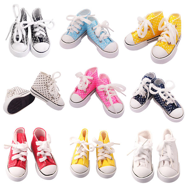 Dockskor 7,5 cm Canvas Skor Sneakers För 60 cm SD 1/3 1/4 bjd A1 A2