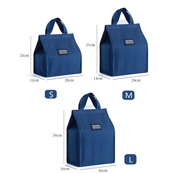 Modeisolerade Lunch Bento Box Vattentäta förpackningspåsar rosa medium bue medium