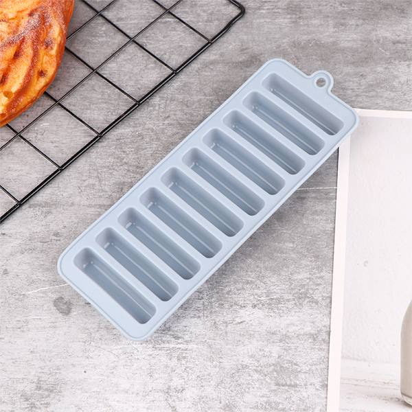 1 st långremsa silikon form bricka Ice Cube Mould Grå Gray