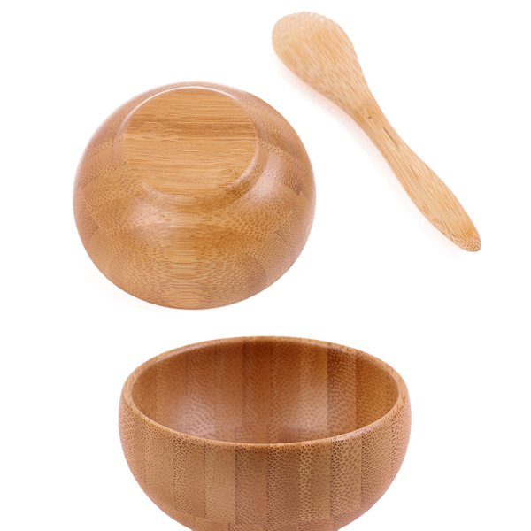 Skål e Liten Hudvård Ansiktsskål Eco Bamboo Mixing Tool Set