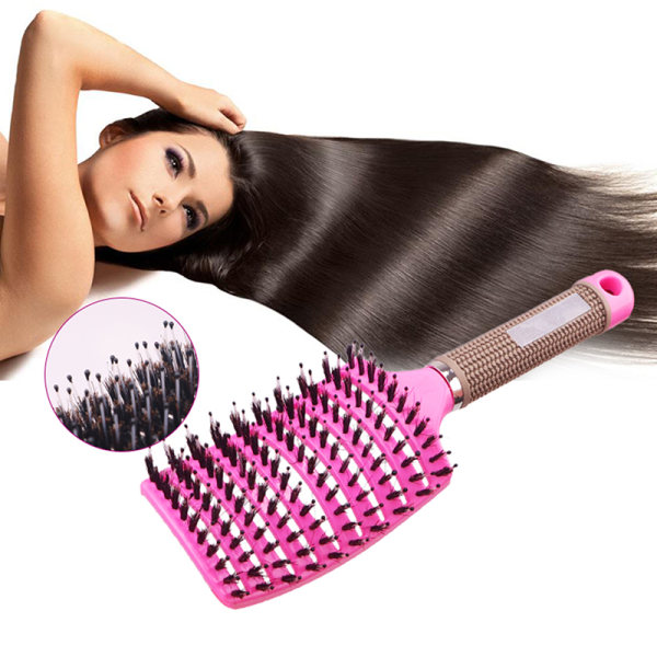 Hår hårbottenmassage kam hårborste Nylon hårborste Guld Pink