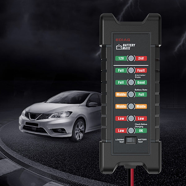 12V 24V Bil Smart LED-batteritestare Snabbstarttestare