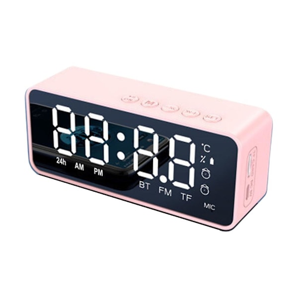Digital Display Spegel Väckarklocka Med Radio Bluetooth