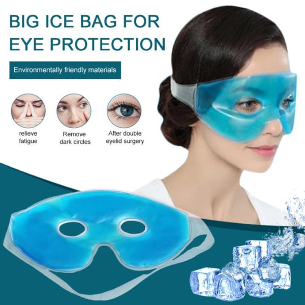 Cooling Ice Eye Mask Lindra ögontrötthet Eliminera mörka cirklar Blå onesize