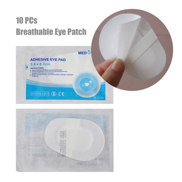 10 st sterila icke-vävda ögonkuddar efter ögonlappsdekaler