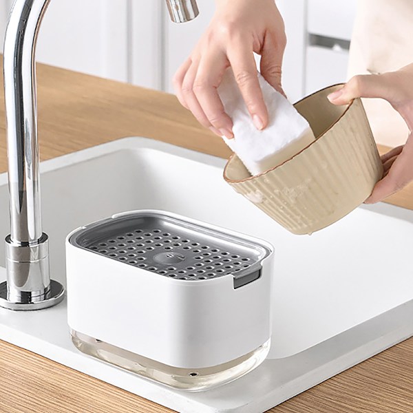 1 st tvålautomat Automatisk förvaringslåda för flytande tvål White S White L